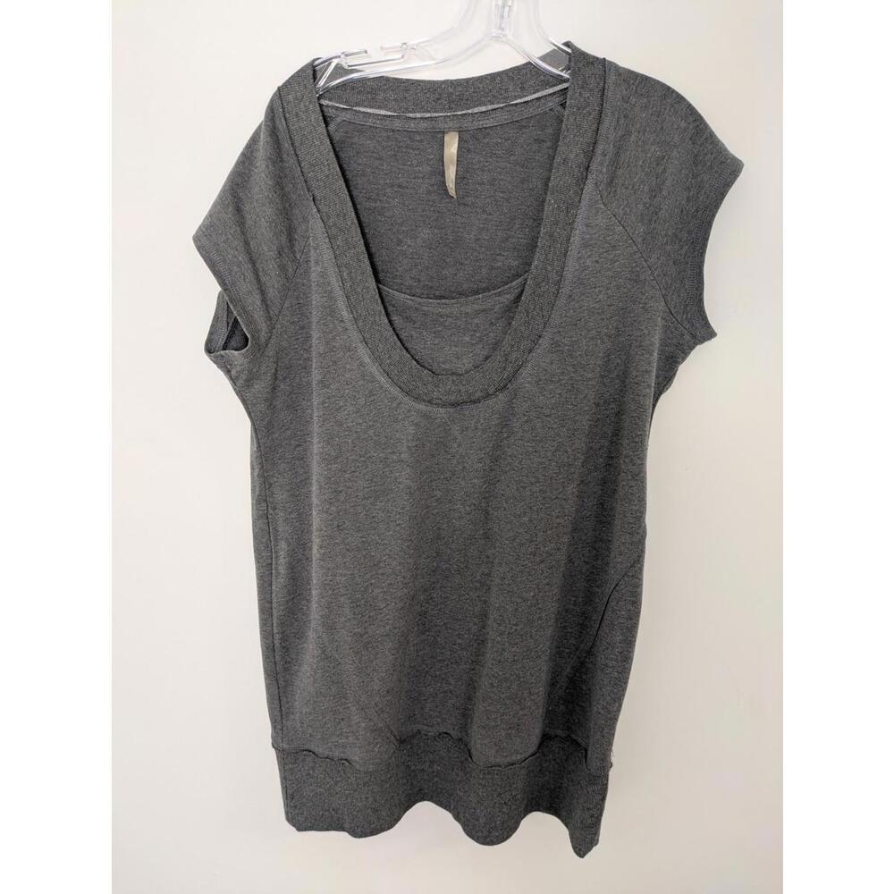 Thyme Maternity Women's Nursing Top in Charcoal Size XL